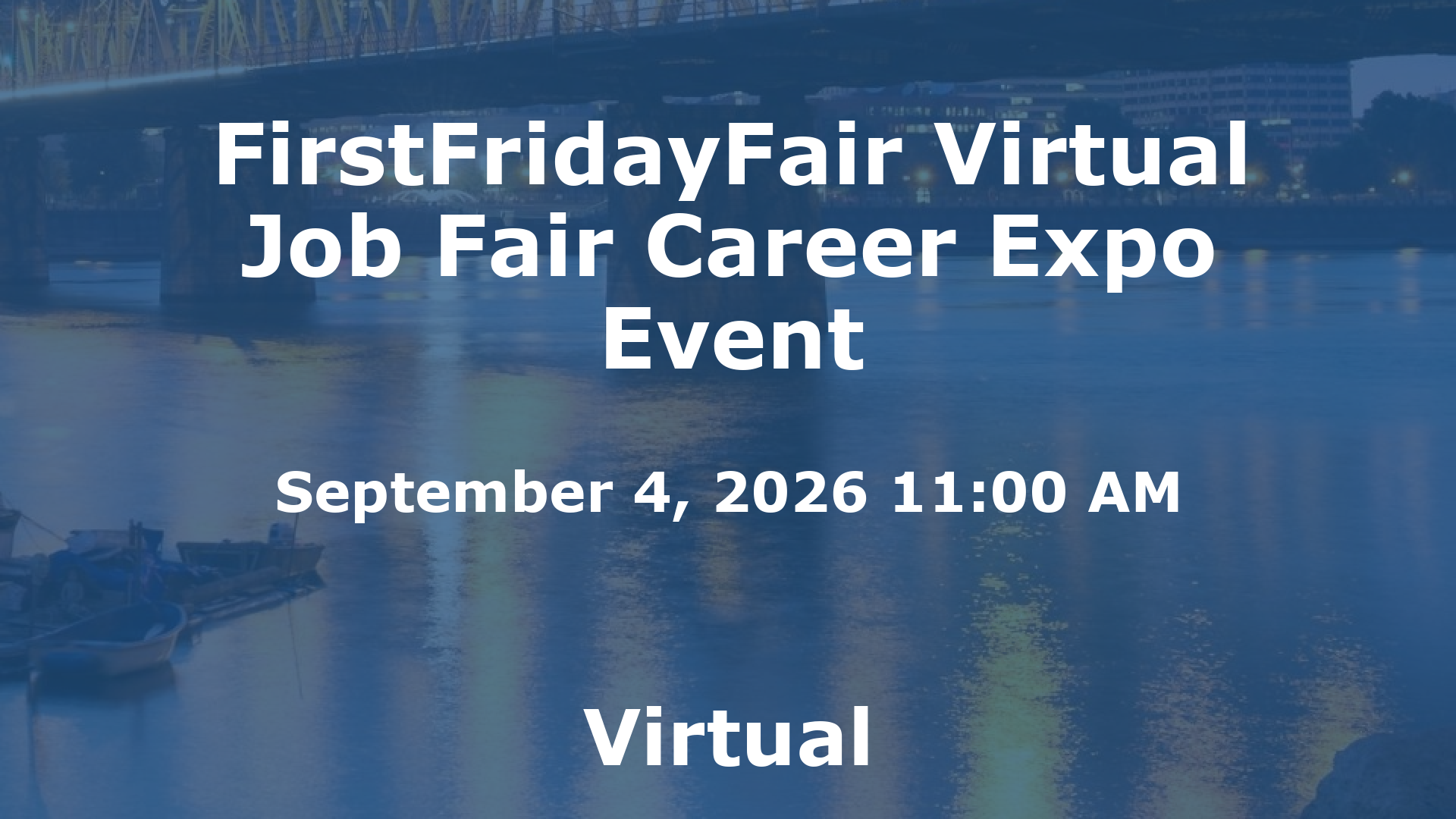 FirstFridayFair Virtual Job Fair Career Expo Event event image